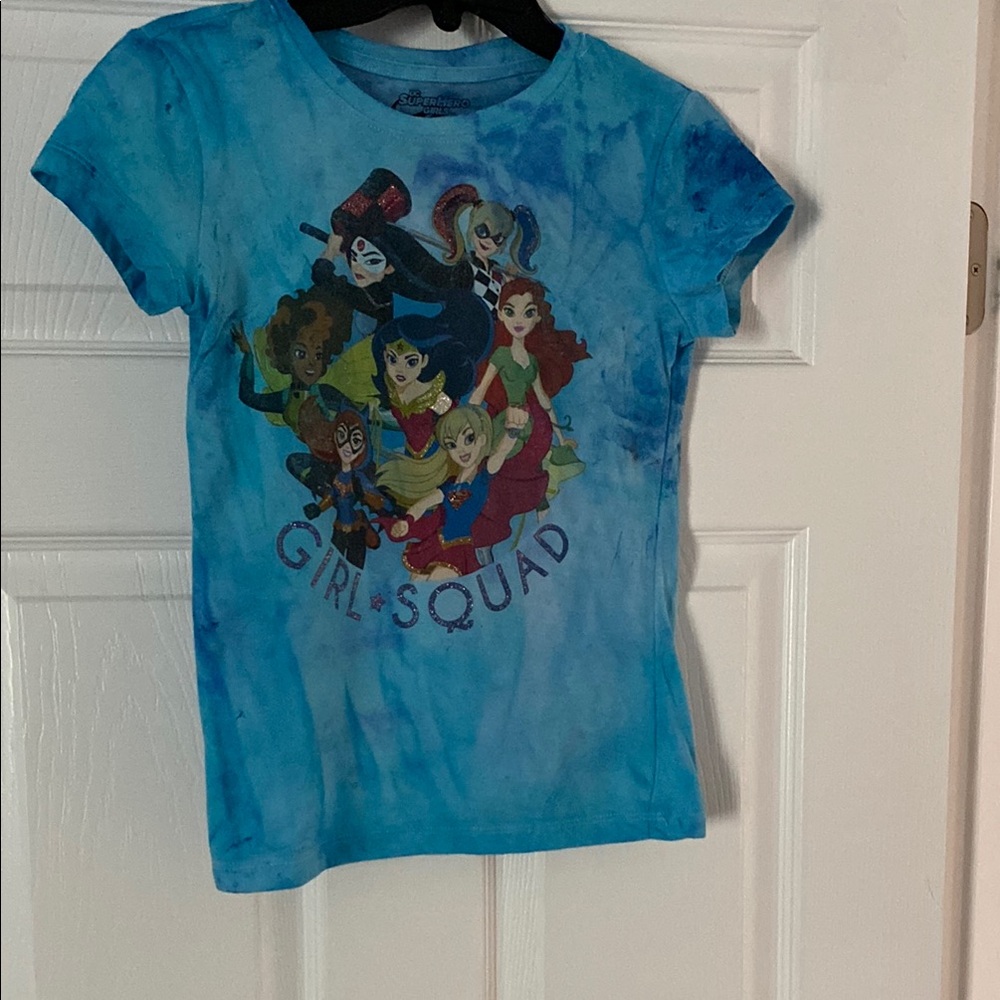DC Comics Blue Short Sleeve Tee with Graphic Design
